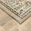 4' X 6' Beige And Ivory Center Jewel Area Rug