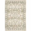 4' X 6' Beige And Ivory Medallion Area Rug