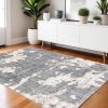 4' X 6' Grey And Ivory Grey Matter Area Rug