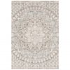 9' X 12' Ivory Grey Distresed Oversize Medallion Indoor Area Rug