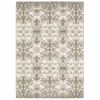 9' X 12' Ivory Gray Abstract Ikat Indoor Area Rug