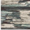 6' X 9' Ivory Blue Gray Abstract Layers Indoor Area Rug