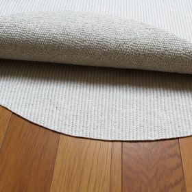 8" Round Beige Non Slip Rug Pad