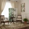 Three Panel Reversible Bamboo Art Room Divider Screen