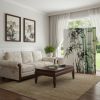 Three Panel Reversible Bamboo Art Room Divider Screen