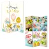 Three Panel Reversible Easter Spring Art Room Divider Screen
