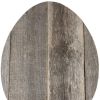 12" Farmhouse Weathered Gray Wooden Large Egg