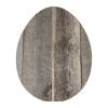 12" Farmhouse Weathered Gray Wooden Large Egg