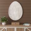 24" Rustic White Wash Wood Large Egg