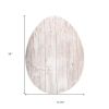 24" Rustic White Wash Wood Large Egg