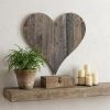 12" Weathered Gray Reclaimed Wood Heart Wall Decor