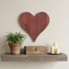 12" Rustic Red Reclaimed Wood Heart Wall Decor
