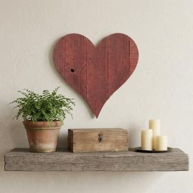 12" Rustic Red Reclaimed Wood Heart Wall Decor