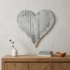 18" Whitewash Reclaimed Wood Heart Wall Decor