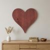 24" Red Reclaimed Wood Heart Wall Decor