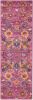 6' Fuchsia Floral Power Loom Runner Rug