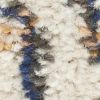 4' X 6' Orange And Ivory Floral Power Loom Area Rug