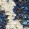 10' Navy Blue Floral Power Loom Runner Rug
