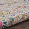 8' X 10' Silver Floral Power Loom Area Rug