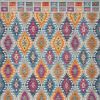 8' X 10' Blue And Pink Ogee Power Loom Area Rug