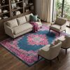 7' X 10' Blue Power Loom Area Rug
