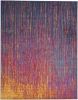 8' X 10' Blue And Pink Abstract Power Loom Area Rug