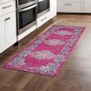 8' Fuchsia Power Loom Runner Rug