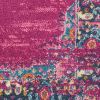 8' Fuchsia Power Loom Runner Rug