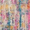 5' X 7' Pink And Ivory Abstract Power Loom Area Rug