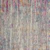 7' X 10' Pink And Ivory Abstract Power Loom Area Rug