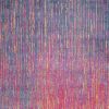 7' X 10' Blue And Pink Abstract Power Loom Area Rug