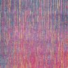 7' X 10' Blue And Pink Abstract Power Loom Area Rug