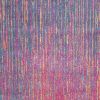 7' X 10' Blue And Pink Abstract Power Loom Area Rug
