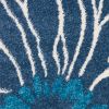 10' Blue Floral Power Loom Runner Rug
