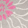 6' Gray Floral Dhurrie Runner Rug