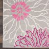 6' Gray Floral Dhurrie Runner Rug