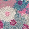 8' Gray Floral Dhurrie Runner Rug