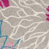 7' X 10' Gray Floral Dhurrie Area Rug