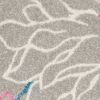 7' X 10' Gray Floral Dhurrie Area Rug