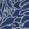 7' X 10' Blue And Ivory Floral Power Loom Area Rug