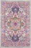2' X 3' Pink And Gray Power Loom Area Rug