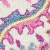 7' X 10' Pink And Gray Power Loom Area Rug