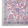 7' X 10' Pink And Gray Power Loom Area Rug