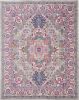 8' X 10' Pink And Gray Power Loom Area Rug