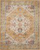 7' X 10' Yellow And Ivory Dhurrie Area Rug