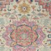 7' X 10' Pink And Ivory Southwestern Dhurrie Area Rug