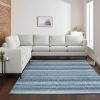 7' X 10' Navy Blue Southwestern Power Loom Area Rug