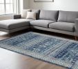 7' X 10' Navy Blue Power Loom Area Rug