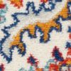 8' Red And Ivory Power Loom Runner Rug