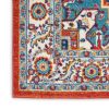 8' Red And Ivory Power Loom Runner Rug
